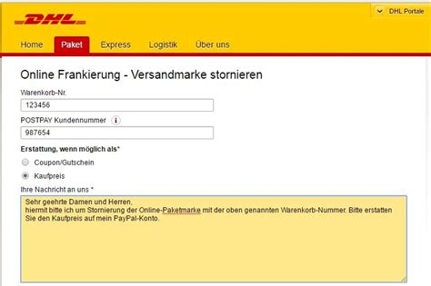 dhl online frankierung ausdrucken.